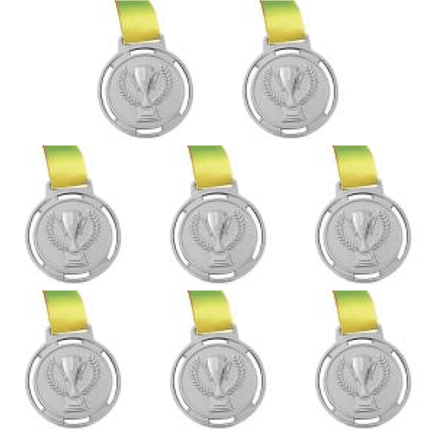 Medalla La Antorcha Recuerdo Premio Competición Deportiva Aleación Zinc Con Correa (Plata)