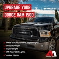 thumbnail image 4 of AMERICAN MODIFIED Front Armor Grille w/ Off Road Lights for 13-18 Dodge Ram, 4 of 10