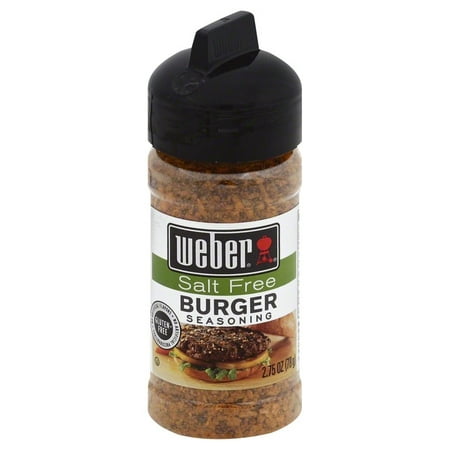 (2 Pack) Weber Gluten Free Salt Free Seasoning, Burger, 2.5