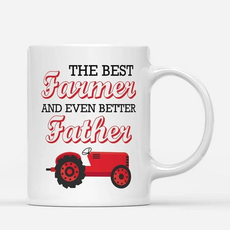

Custom Mugs Best Farmer Even Better Father Farm Dads Tractor Dad Barn Lovers Farm Funny Gifts Santa Christmas Presents Ceramic Coffee 11oz 15oz Mug