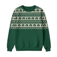 thumbnail image 4 of Women's St. Patrick's Day Shirt Shamrock Print Long Sleeve Pullover Irish Clover Sweatshirts Casual Holiday Tops(Dark Green,L), 4 of 4