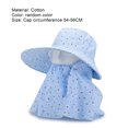 thumbnail image 6 of Women Sun Hat, Fashion Floral Pattern Skin friendly Breathable Cotton Wide Brim Face Neck Cover Sun Protection Visor Bucket Hat, 6 of 7