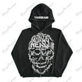 thumbnail image 3 of Black Zipper Quality Dark Skull Style Hoodie Green Pattern Letter Sweater y2k Casual High Street Sweater for Men and Women top, 3 of 6