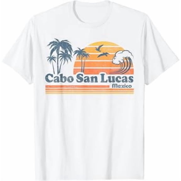Cabo San Lucas Mexico Beach Summer Vacation Vintage Retro T-Shirt