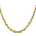 thumbnail image 2 of Avariah Solid 14K Yellow Gold 6.2mm Regular Rope with Lobster Lock Chain - 20", 2 of 6
