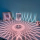 thumbnail image 1 of Lámpara de cristal rosa BRILLAR para dormitorio carga táctil pétalo diamante, 1 of 5