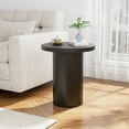 thumbnail image 5 of Round Pedestal End Table, Metal Small Side Table, Circle Drink Table, Nightstand for Bedroom, Living Room, Black, 5 of 7