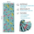 thumbnail image 2 of Light Blue Dinosaurs Text Pattern Hot Yoga Mat Towel Non Slip for Hot Yoga - Quick-Drying Yoga Mat Cover with 4 Corner Pockets with Travel Bag - Hot Yoga Towel Non Slip 74"x26", 2 of 6