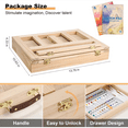 thumbnail image 5 of Painting Supplies Set, 49 Pieces Watercolor Painting Kit with Wooden Tabletop Easel, Includes Watercolor Paints, Brushes, Palette, Canvas Panels and Painting Pads, 5 of 7