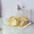 thumbnail image 1 of OULII 1Pcs Transparent Donation Box for Money Storage with Locking Feature, 1 of 8