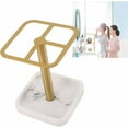 thumbnail image 6 of ABPETE Toothbrush Holder Stainless Steel Bathroom Storage Organizer Toothpaste Stand Rack 304 Holder, Stand, Rustproof Metal 3 Slots Space Saving for Vanity, Countertops (Gold), 6 of 18