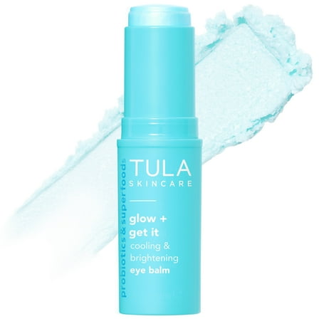TULA Skin Care Glow & Get It Cooling & Brightening Eye Balm, 0.35 oz