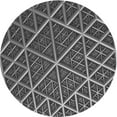 thumbnail image 1 of Ahgly Company Machine Washable Indoor Round Transitional Dark Gray Black Area Rugs, 6' Round, 1 of 7