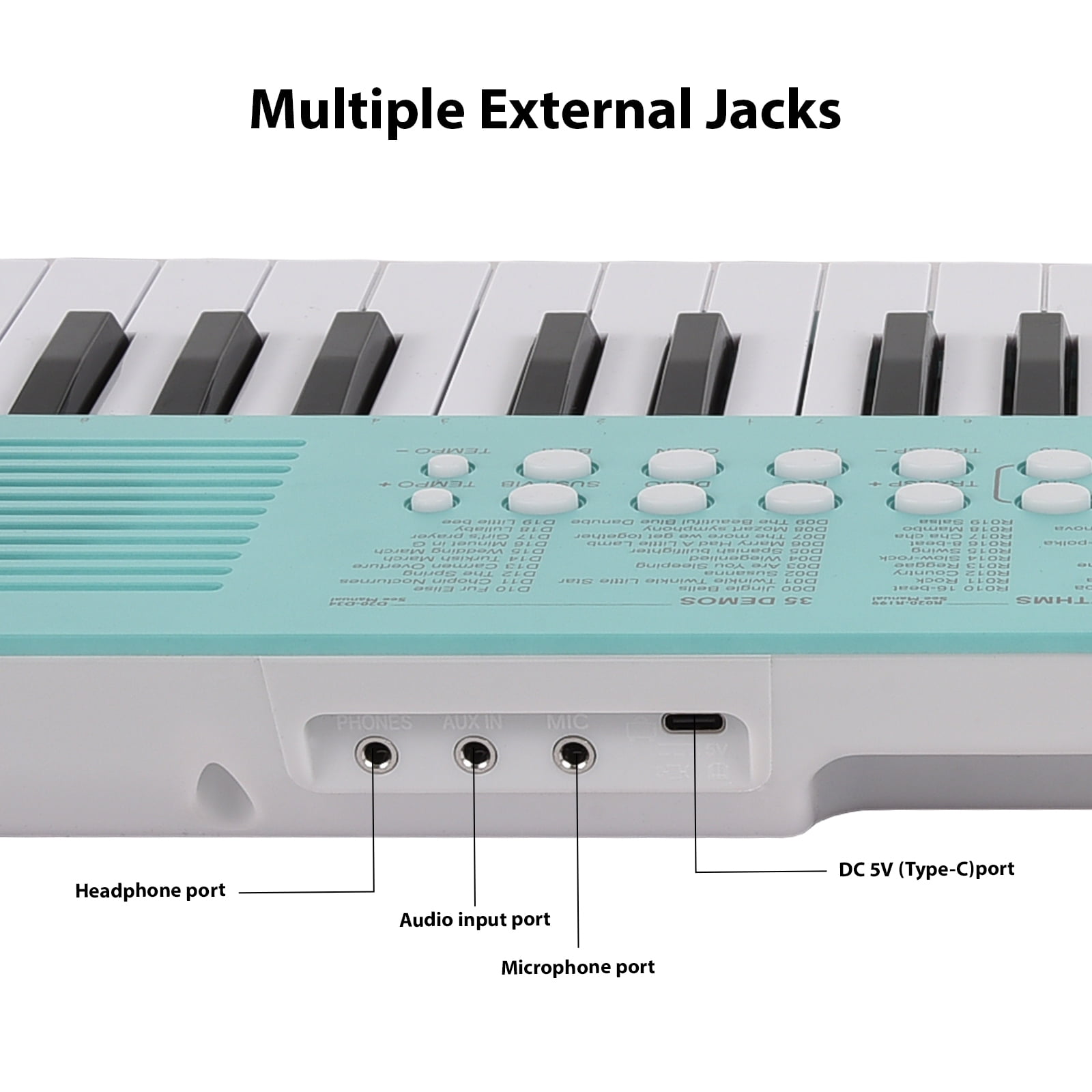 electric piano For 37 Key Electronic Keyboard Piano 200 Tones 200 Rhythms 35 Demos Musical Instrument with Microphone Dual Power Mode Portable Music Piano Keyboard Gift for Beginners Keyboards
