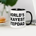 thumbnail image 3 of CafePress - World's Okayest Stepdad Mug - 11 oz Ceramic Mug - Novelty Coffee Tea Cup, 3 of 4