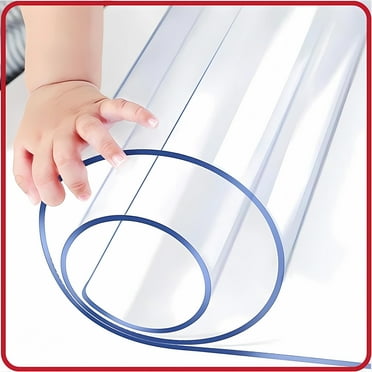 IAJXWI 79 x 40 inch Clear Table Protector, Waterproof 2mm Thick PVC Tablecloth, Plastic Table Cover Protector for Desktop, Coffee & Dining Table