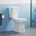 thumbnail image 2 of 19 Inch ADA Comfort Height Elongated Toilet Bowl Only, Upgraded Power Flush with Top Dual Flush Buttons, No Seat, Includes Internal Fill/Flush Valve Kit, Easy Replace Toilet Bowl for Bathroom Remodel, 2 of 6