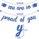 thumbnail image 3 of We are So Proud of You Banner Blue Glitter - NO DIY - Graduation Banner 2022 for High School College - Congrats Grad 2022 Graduation Party Decoration, 3 of 4