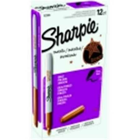 Sharpie Fine Tip Acid-Free Non-Toxic Permanent Marker - Metallic Bronze, Pack 12
