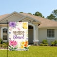 thumbnail image 2 of Joocar Grateful Thankful Blessed Floral Garden Flag For Spring Summer Home Outdoor Garden Yard Door Decor 12x18 Inch, 2 of 5