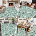 thumbnail image 6 of White Teal Spring Floral Large Area Rugs for Bedroom Living Room, Non Slip Carpet Bedside Rug, Watercolor Flowers Summer Botanical Rectangular Floor Cover Kitchen Accent Rug 5'x8' for Office, 6 of 9