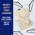 thumbnail image 7 of Lifemaster 80 Pcs. Dry Wet Clothes Hangers - Heavy Duty Coat Hanger Set with 360° Swivel Hook, Non-Slip, Space-Saving, Sleek Design - Accessory Tie Bar, Smart Strap Hooks, Non-Slip Pants Bar (Black), 7 of 7