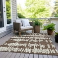 thumbnail image 6 of Addison Rugs Machine Washable Indoor/ Outdoor Chantille Abstract Contemporary Rug Brown - 8' x 10', 6 of 6