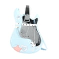 thumbnail image 2 of Abbracc Guitar Shaped Backpack Creative Fashion PU Leather for Work Holiday Vacation Light Blue, 2 of 9