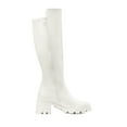 thumbnail image 5 of Womens knee high boots with platform sole round toe and stretch upper for a comfortable fit, 5 of 7