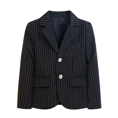 

WOLLED Teen Boys Blazer Suit Jacket kids Solid Color Formal Gentleman Top Toddler Long Sleeve Suit Coats for 2-15Y