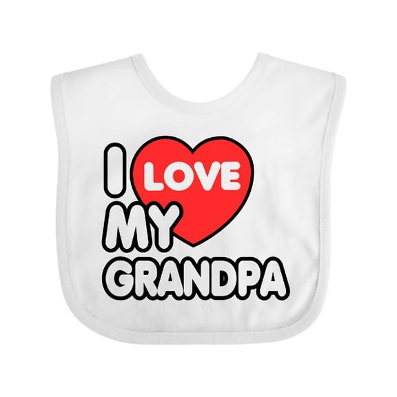 Inktastic I Love My Grandpa Boys or Girls Baby Bib