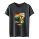 thumbnail image 1 of Blusa informal de manga corta con estampado de cuello redondo para mujer Fridja  ghk2516, 1 of 3