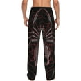 thumbnail image 3 of Sigee Spider with Skull Print Men's Pajama Pants - Soft Lounge Sleep Bottoms with Elastic Waistband and Pockets-Small, 3 of 9