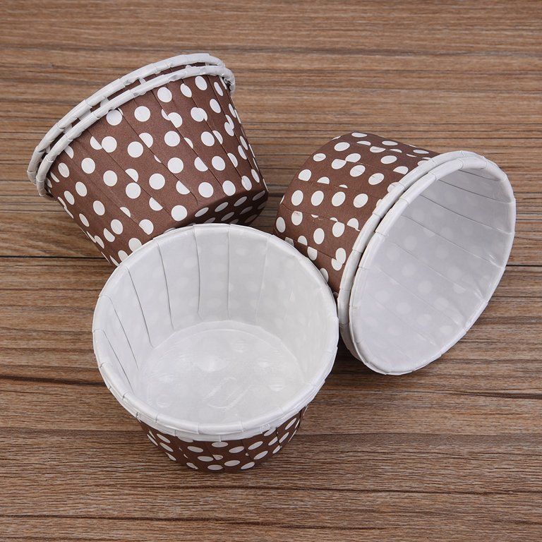 100pcs 3.5cm Coffee White Small Mini Cupcake Liner Baking Cup