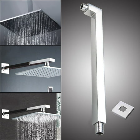 16 40cm Square Ceiling Rain Shower Head Chrome Wall Mounted
