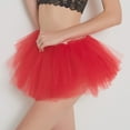 thumbnail image 7 of RUTAYY Women Pleated Gauze Short Skirt Adult Tutu Dancing Skirt Solid Color Smocked Boho Pleated Skirts, 7 of 7