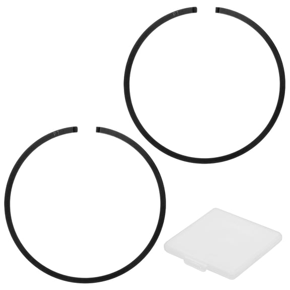 Uxcell 2-Pack Engine Piston Rings Kit, 46mm x 1.5mm Thick Ductile Iron Piston Ring Set Standard Replacement for Small Engines/Motors/Machinery [Black]