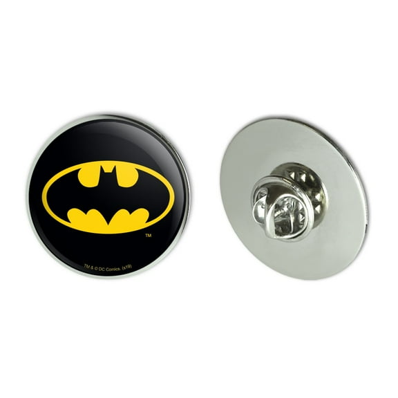 Batman Classic Bat Shield Logo Metal 1.1" Tie Tack Hat Lapel Pin Pinback