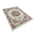 thumbnail image 4 of 5' x 7' Feet Burgundy Deep Red Ivory Beige Medallion Traditional Vintage Oriental Area Rug Carpet, 4 of 7