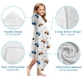 thumbnail image 7 of Cartoon Tractors Stars White Pattern Hooded Bath Towel，60"x35" for Ages 3 To 12 Kids, Quick Dry Lightweight Soft Microfiber Hood Beach Towel Cover Up for Kids, 7 of 7