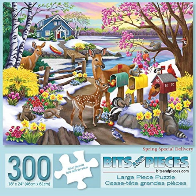 bits and pieces 300 piece jigsaw puzzle for adults 18" x 24" spring