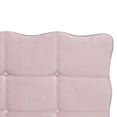 thumbnail image 4 of Full Size Velvet Platform Bed with LED Lights, Upholstered Platform Bed Frame with Metal Legs and Slats Support, No Box Spring Needed, Pink, 4 of 8