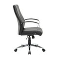 thumbnail image 6 of Boss Office Products LeatherPlus Home Office Adjustable Executive Chair with Casters, Black, 6 of 10