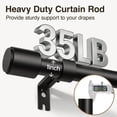 thumbnail image 3 of Newburos Heavy Duty Curtain Rods,1 Inch Black Curtain Rod Adjustable for Windows 72 to 144 Inch,Long Curtain Rods with Metal Finials,Easy Installation and Modern Design for Living Room & Bedroom, 3 of 7