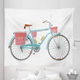 thumbnail image 1 of Bicycle Tapestry, Classic Touring Bike with Derailleur and Saddlebags Healthy Active Lifestyle Travel, Fabric Wall Hanging Decor for Bedroom Living Room Dorm, 5 Sizes, Multicolor, by Ambesonne, 1 of 1