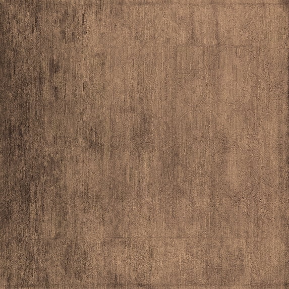 Ahgly Company Indoor Square Oriental Brown Industrial Area Rugs, 3' Square