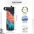 thumbnail image 4 of Sikiie Cartoon Iceberg Bald Eagle Print 18OZ Insulated Straw Cup, Portable Leak-proof Sports Water Bottle, Stainless Steel Water Cup Suitable for Home and Outdoor, 4 of 8