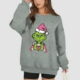thumbnail image 5 of Womens Funny Christmas Sweatshirt Long Sleeve Funny Cute Xmas Crewneck Pullover 2-Gray XL 1, 5 of 5
