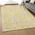 thumbnail image 6 of Addison Rugs Mayfield Premium Machine Washable Transitional Bohemian Yellow Rectangle Rug, 10' x 14', 6 of 6