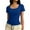 Blue, variant on Going out Tops for Women Short Sleeve Shirts Square Neck Stretchy Slim Fitted Basic Tees 2026